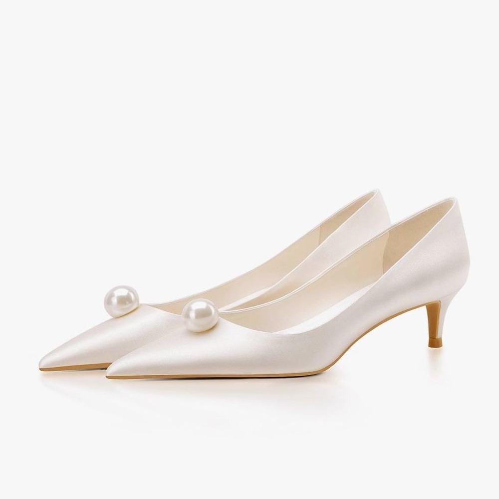 Slip Dress Satin - Nuevos Zapatos de Novia Blancos de