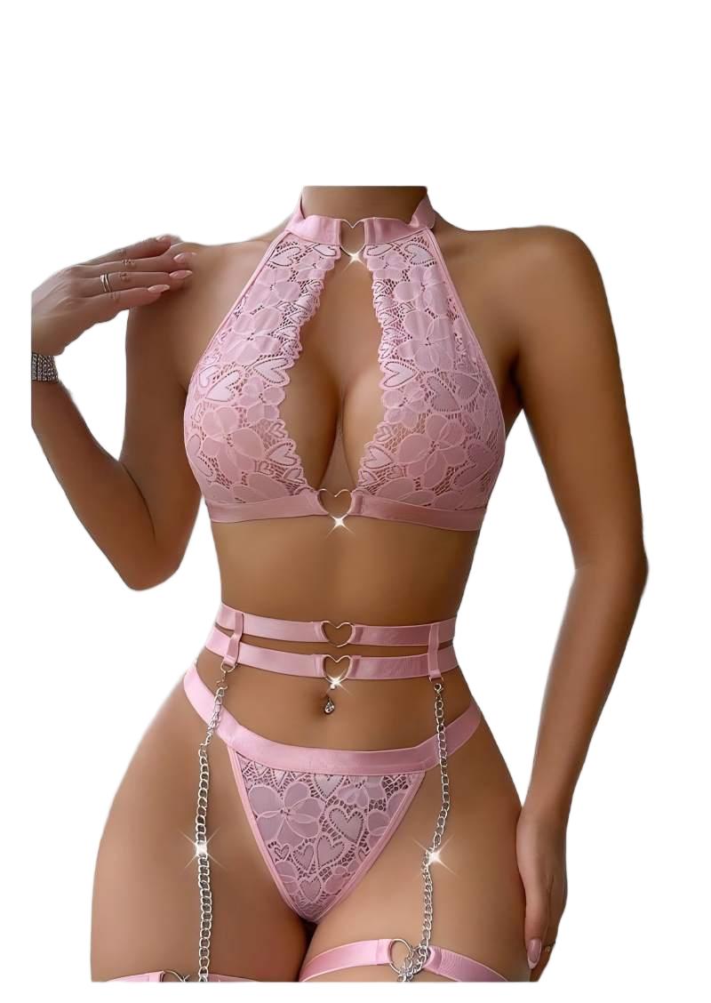 Push Up Bra Padded - Conjunto de lencería sexy con encaje