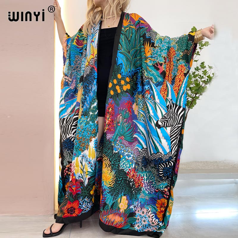 Robe Silk Women - WINYI-kimono de seda con manga de
