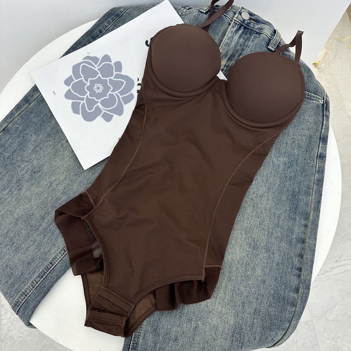 Shapewear Bodysuit Firm - Body moldeador fino con sujetador incorporado,