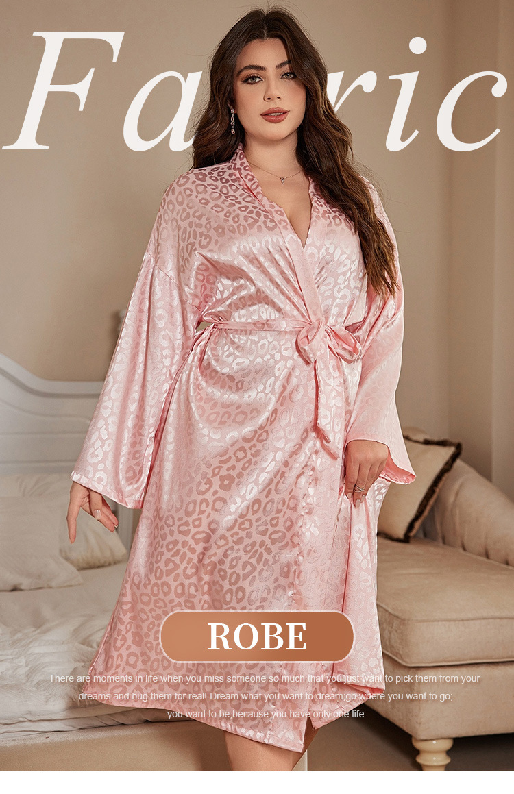 Robe Silk Women - Bata de dormir de talla grande