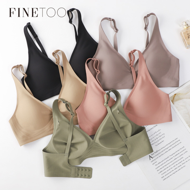 Bralette Wireless Soft - FINETOO-Sujetador sin aros con escote en