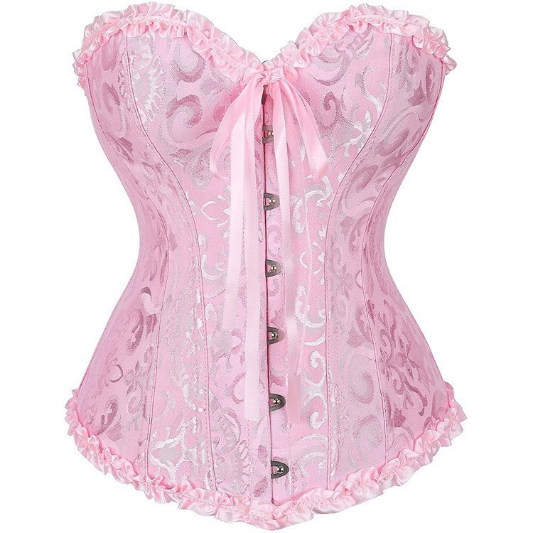 Corset Waist Cinch - Corsé Jacquard Estilo Corte Sexy Sin