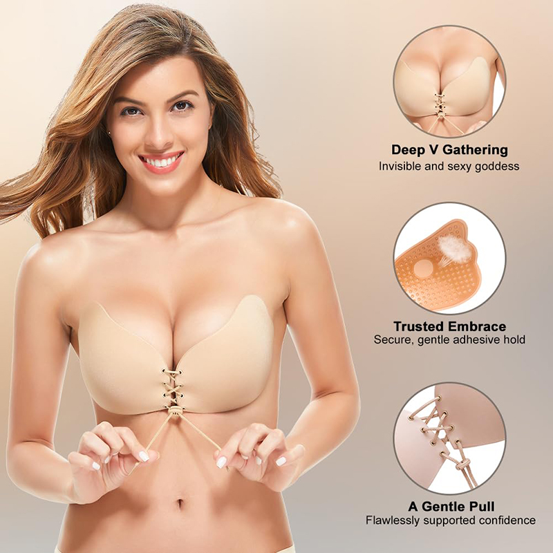Push Up Bra Padded - 1/2 pares de sujetador sin tirantes