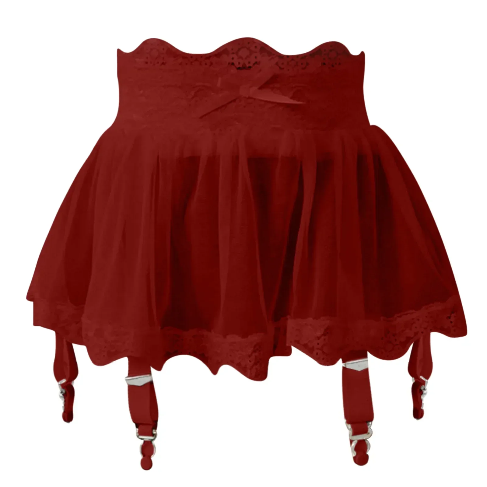 Garter Belt Set - Minifalda sexy de encaje de cintura