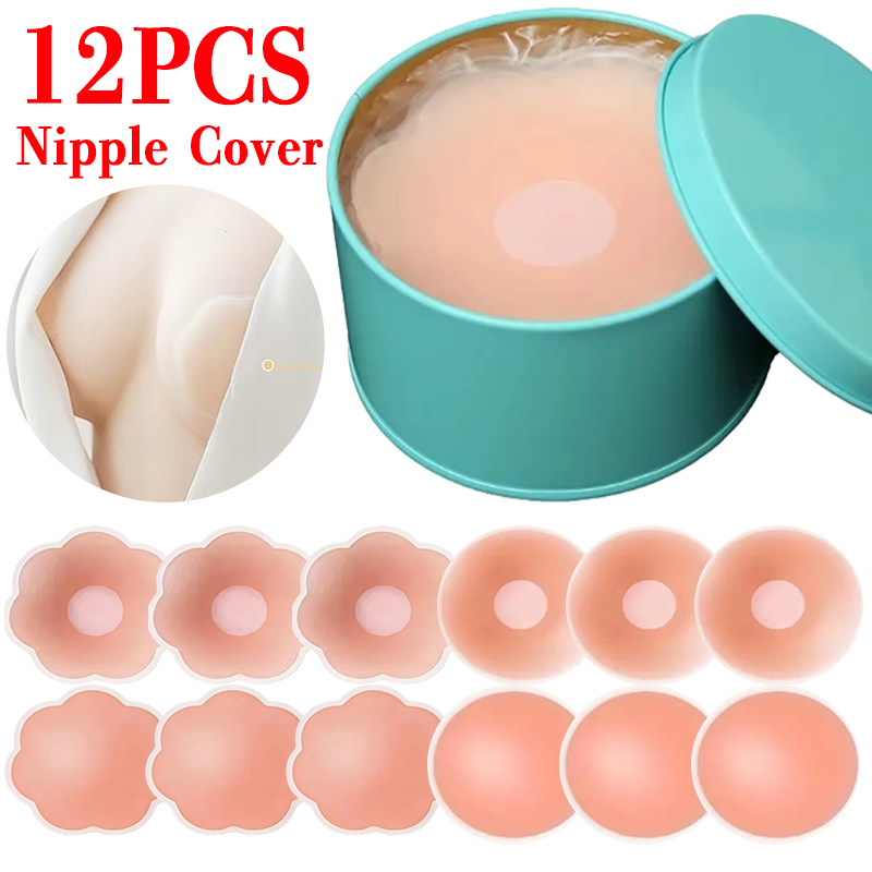 Nipple Cover Pasties - 6/12PCS Almohadillas Adhesivas Invisibles Reutilizables para