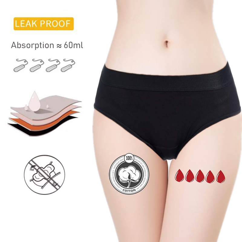 Period Panty Absorbent - Bragas menstruales absorbentes de 4 capas