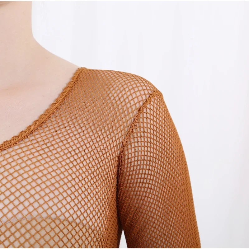 Bodystocking Fishnet - Monos de cuerpo completo para baile