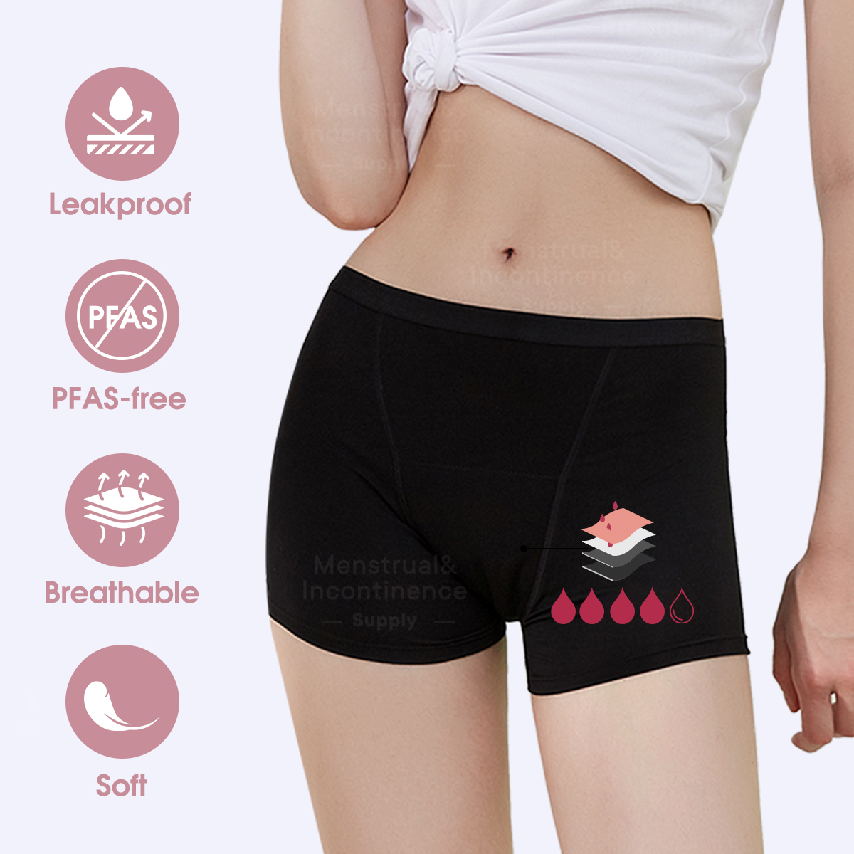 Boyshort Underwear - Ropa interior de fibra de bambú