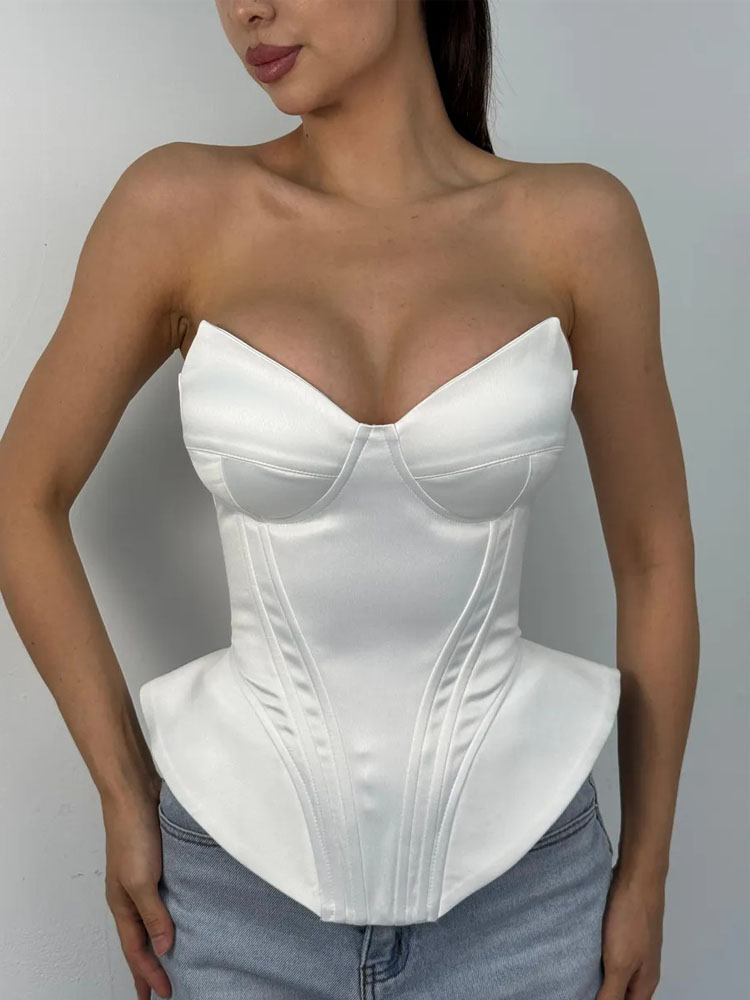 Corset Waist Cinch - Top Corsé Sexy BKQU sin Tirantes