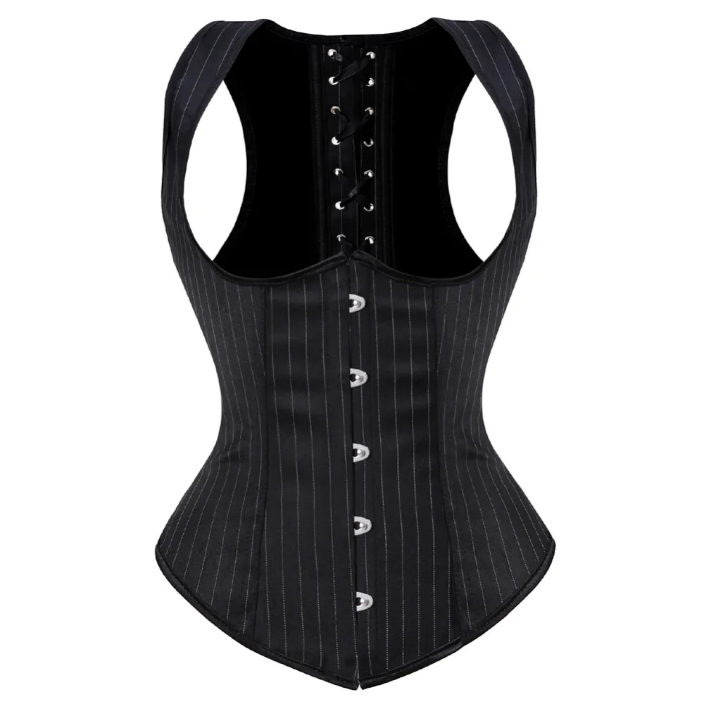 Corset Waist Cinch - Corsé gótico de Jacquard debajo del