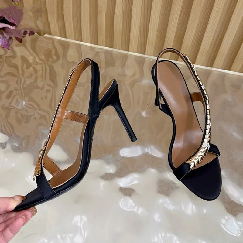 Sandalias de gladiador de saté - Slip Dress Satin reseña y precio
