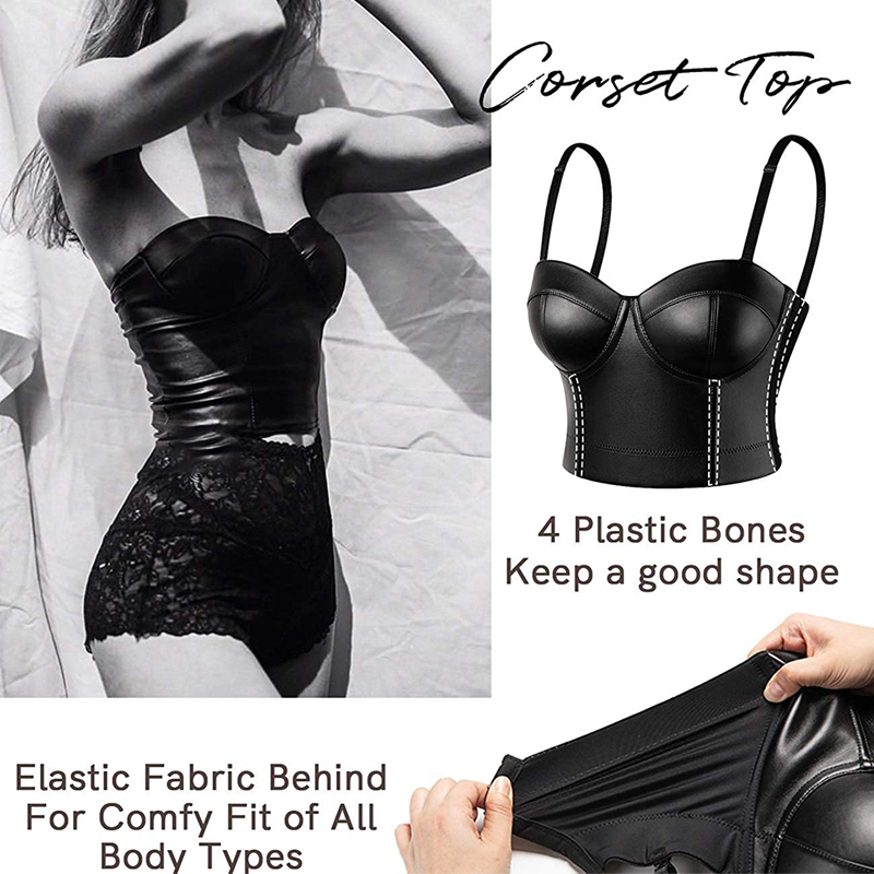 Corsé de cuero para mujer, cor - Corset Waist Cinch reseña y precio