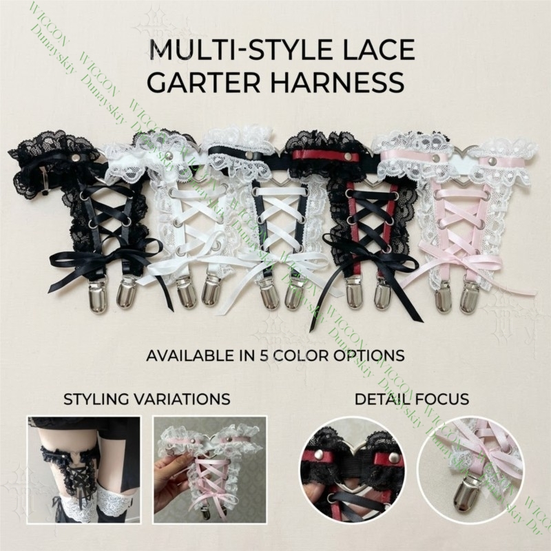 Jirai Kei - Tirantes de encaje - Garter Belt Set reseña y precio