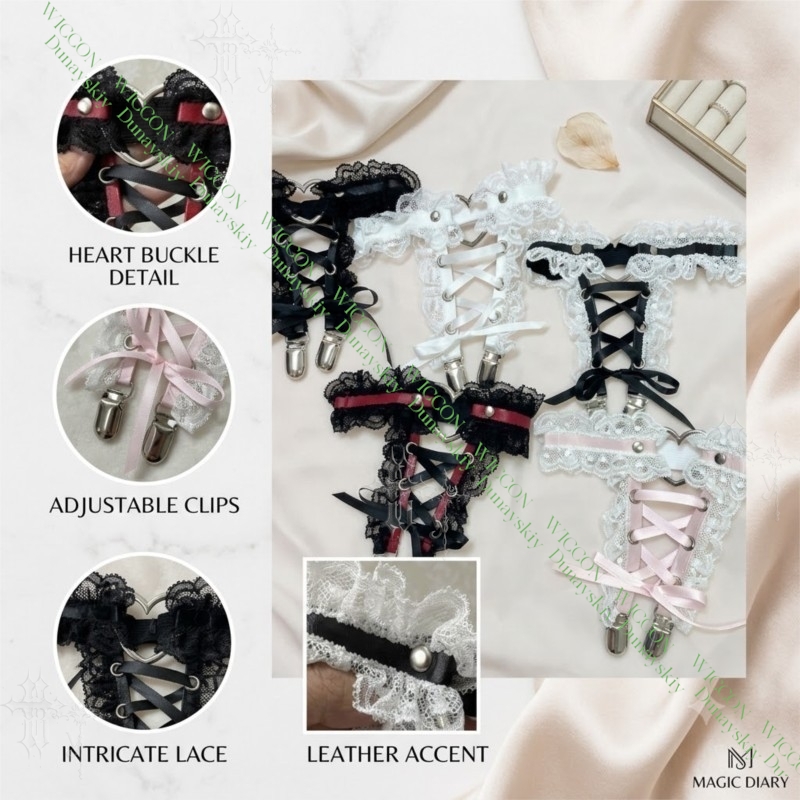 Jirai Kei - Tirantes de encaje - Garter Belt Set reseña y precio