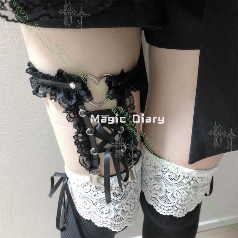 Jirai Kei - Tirantes de encaje - Garter Belt Set reseña y precio