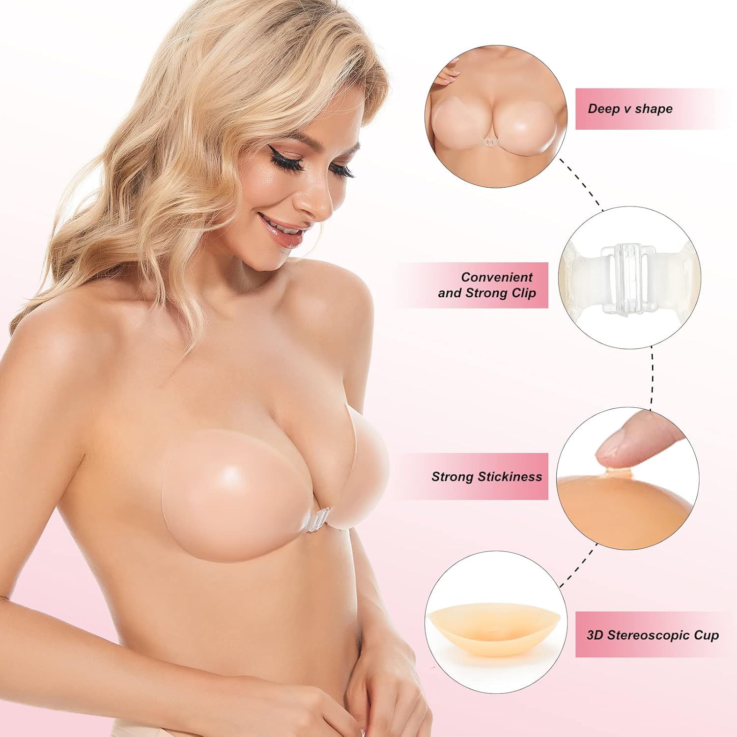 Sujetador Adhesivo Push-Up Inv - Silicone Bra Adhesive reseña y precio