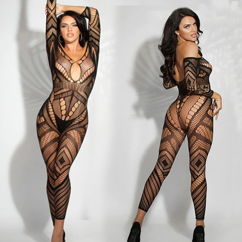 Medias de rejilla sexis porno  - Bodystocking Fishnet reseña y precio