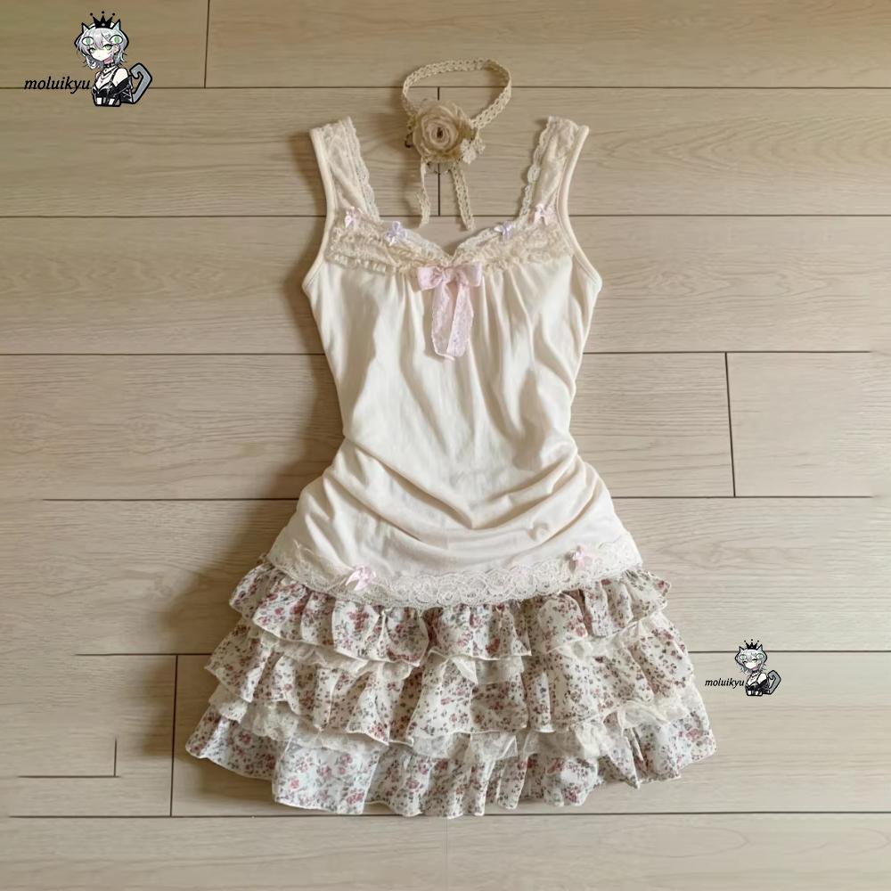 Conjunto de 2 piezas Y2K para  - Cami Top Lace reseña y precio