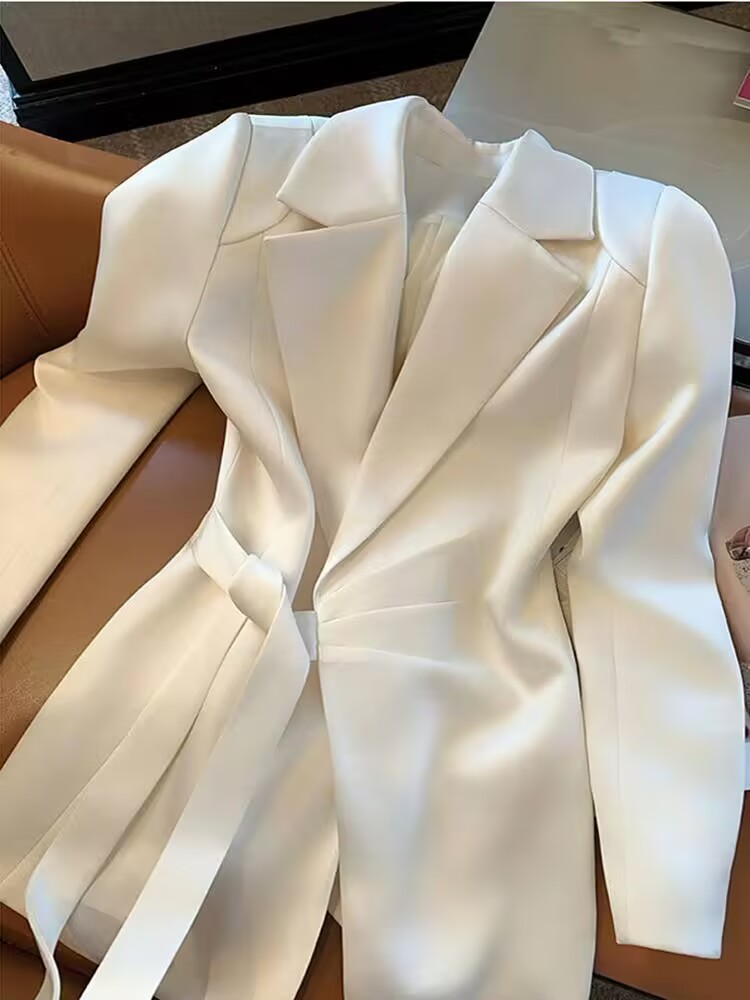Blazer de Color Sólido, Estilo - Corset Waist Cinch reseña y precio