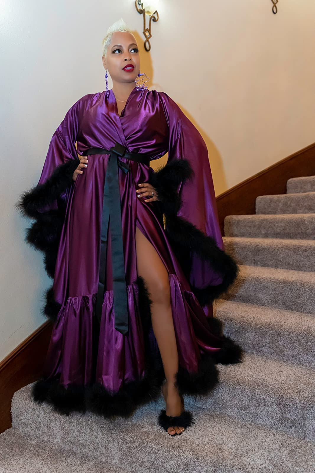 Albornoz con mangas acampanada - Robe Silk Women reseña y precio