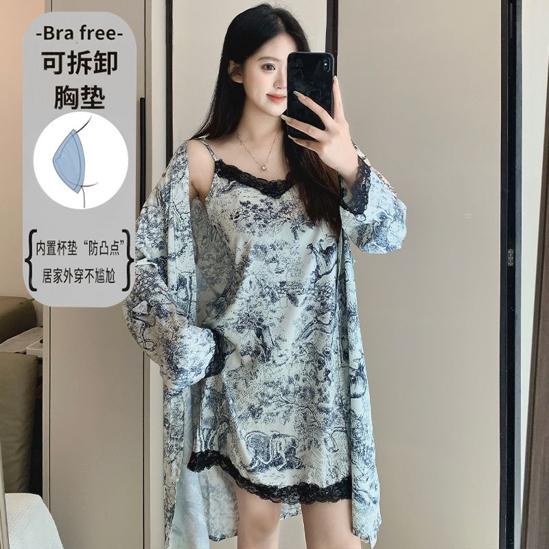 Conjunto de 2 piezas de lencer - Robe Silk Women reseña y precio