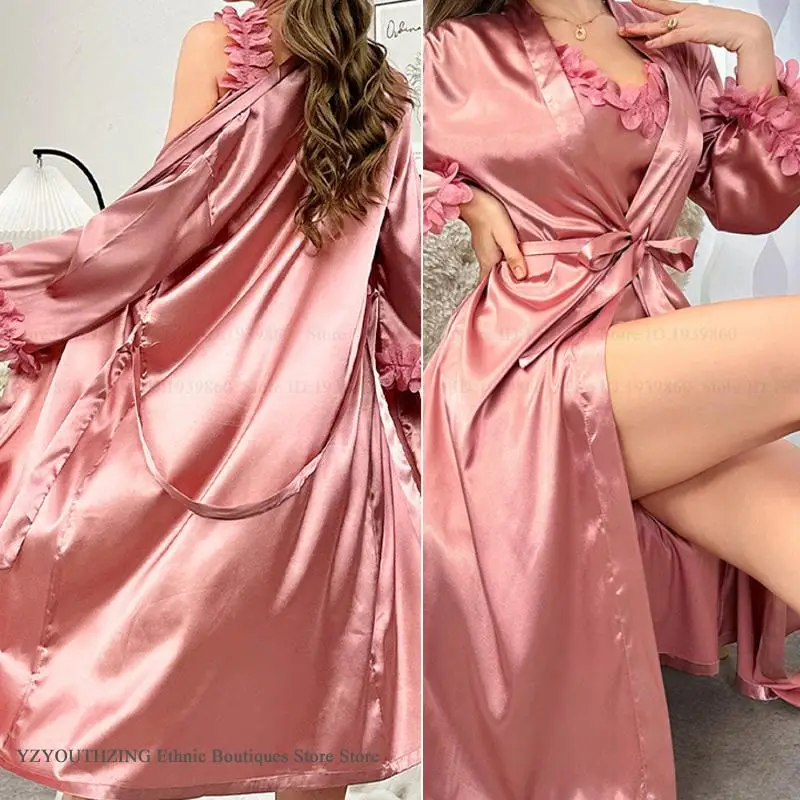 Conjunto de bata Twinset de bo - Robe Silk Women reseña y precio