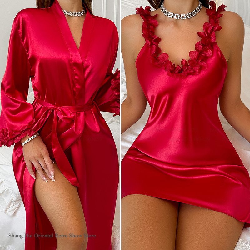 Conjunto de bata Twinset de bo - Robe Silk Women reseña y precio