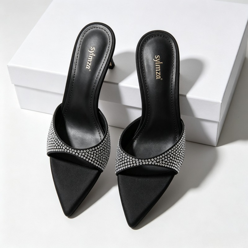 Zapatillas de tacón de diseñad - Slip Dress Satin reseña y precio
