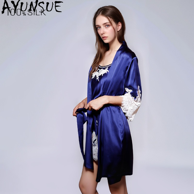 AYUNSUE Vestido de noche de se - Robe Silk Women reseña y precio