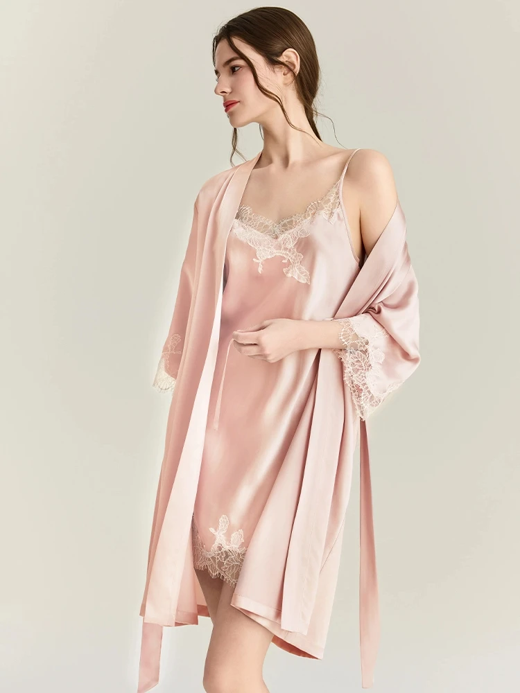 22MM 100% bata de seda Mulberr - Robe Silk Women reseña y precio