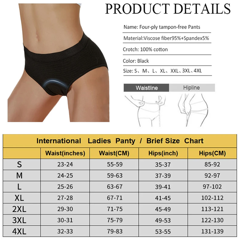 Paquete de 2 bragas menstruale - Period Panty Absorbent reseña y precio
