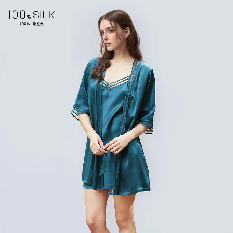 19MM 100% bata de seda Mulberr - Robe Silk Women reseña y precio