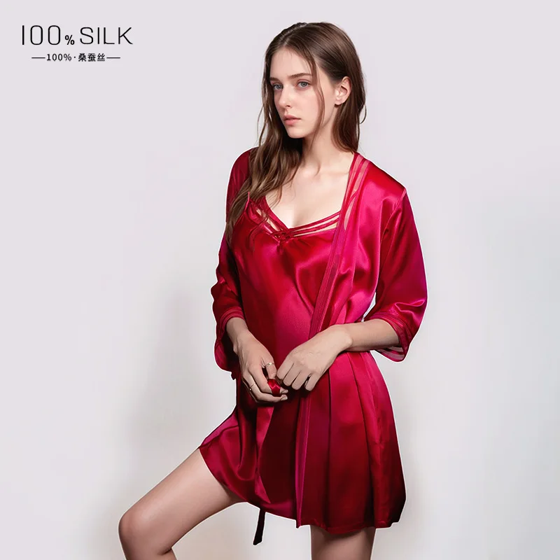 19MM 100% bata de seda Mulberr - Robe Silk Women reseña y precio