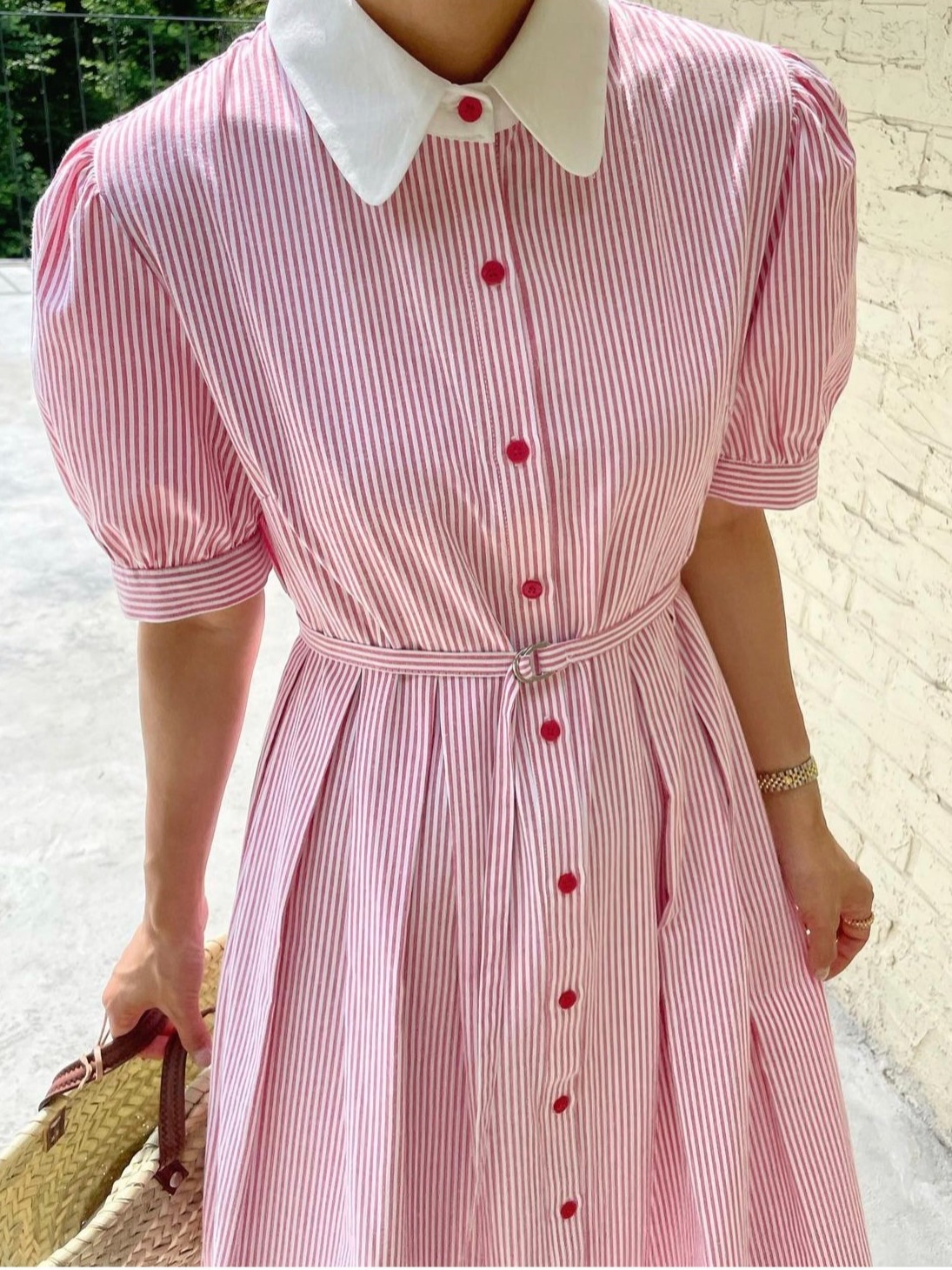 Elegante Vestido Retro a Rayas - Corset Waist Cinch reseña y precio