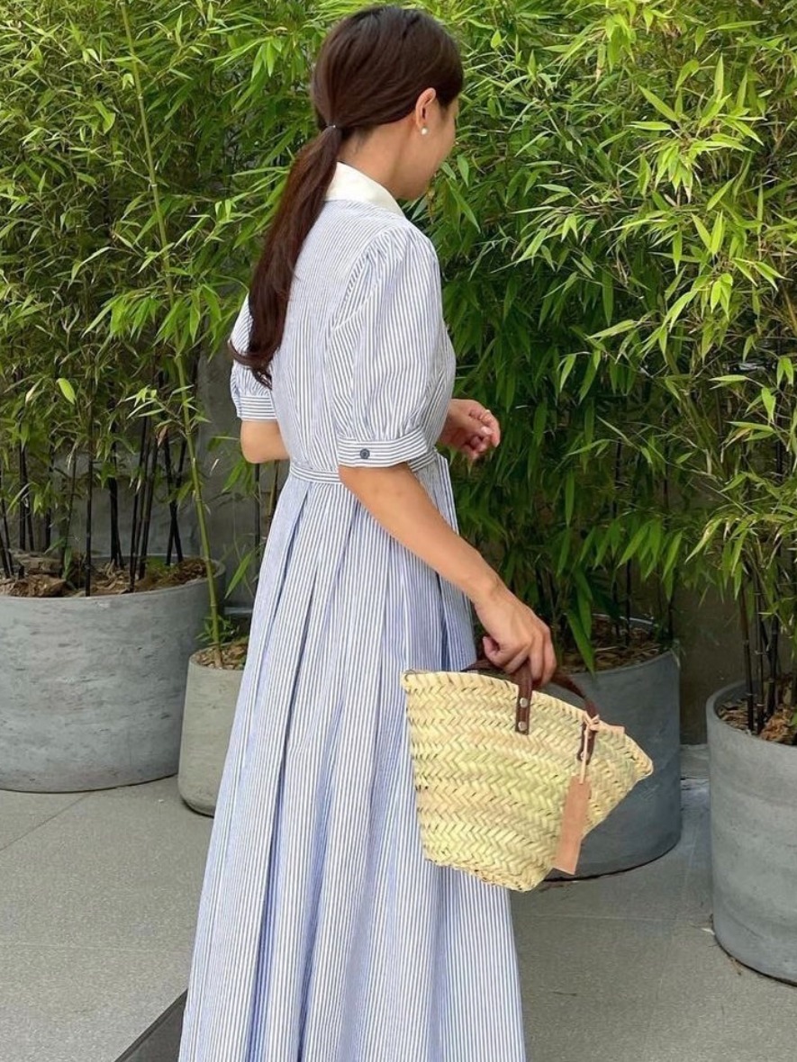 Elegante Vestido Retro a Rayas - Corset Waist Cinch reseña y precio