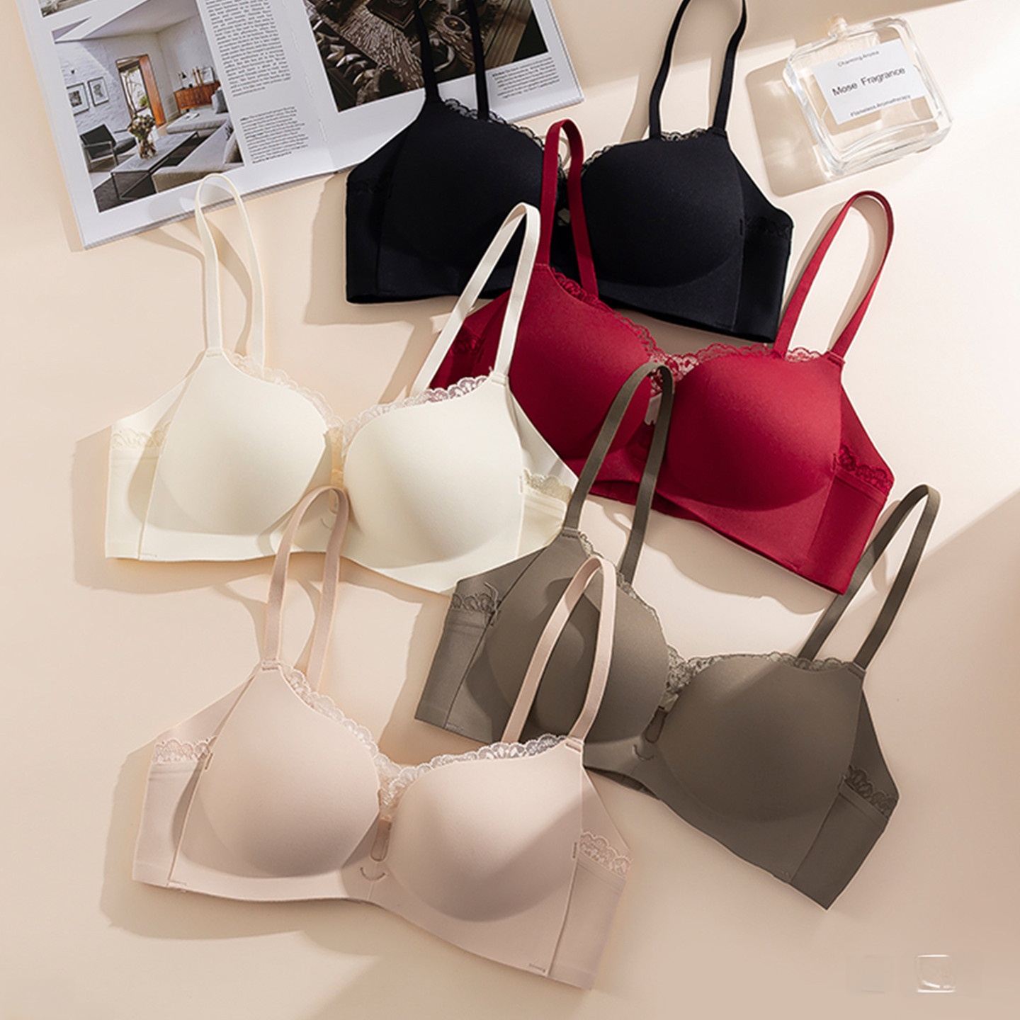Conjunto de sujetador de encaj - Seamless Underwear Women reseña y precio