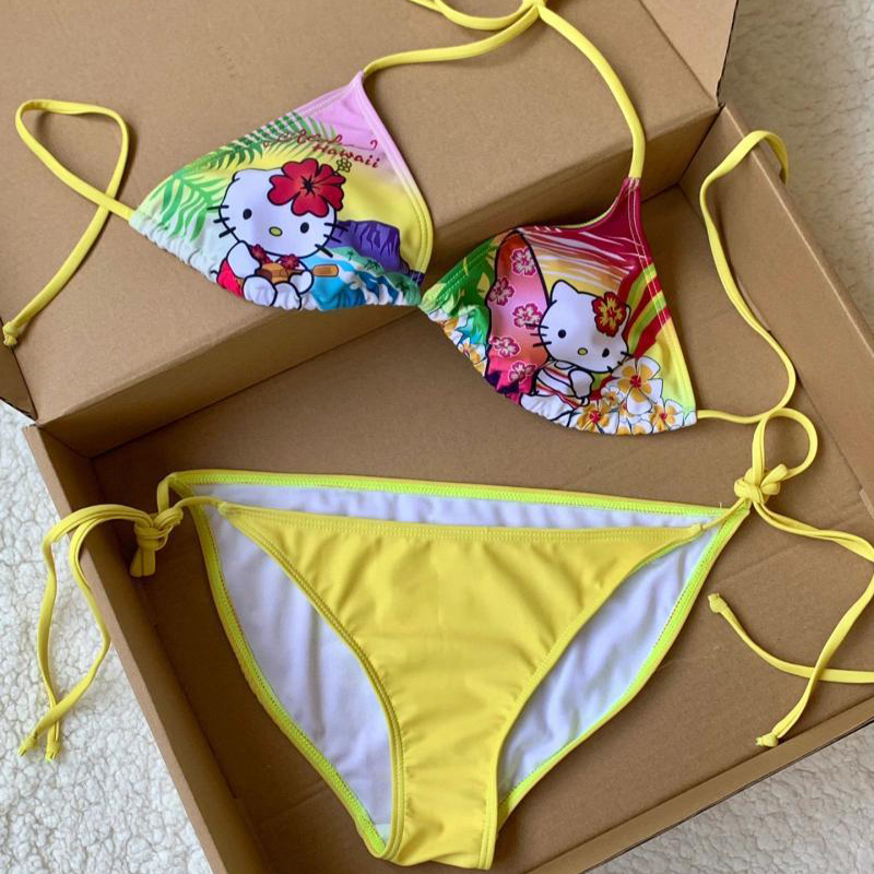 Traje de baño Y2K para chicas, - Thong Bikini Women reseña y precio