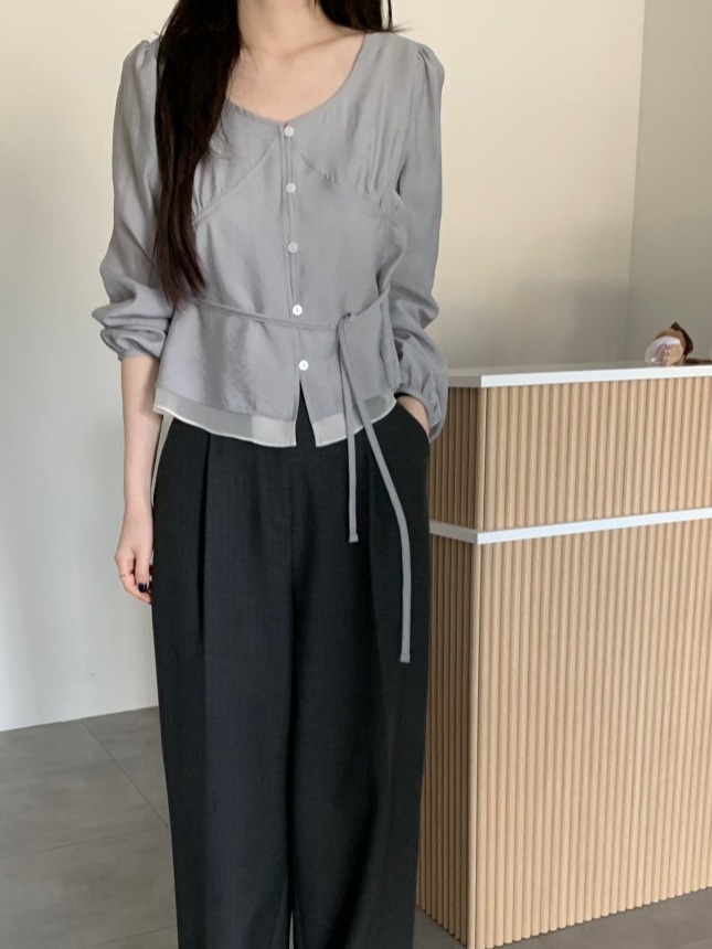 Camisa Elegante de Manga Abull - Corset Waist Cinch reseña y precio